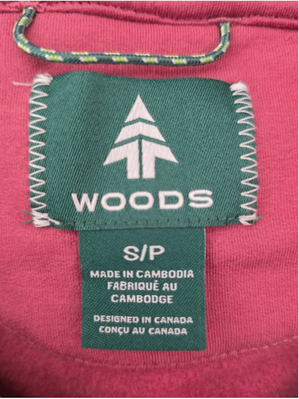Woods Deco Rose Hoodie Size Small Floral Graphic Pullover Cotton Blend Pink - Picture 5 of 7